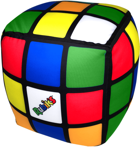 Picture Of Rubik's® Cube Microbead Pillow - Iscream Old School! Rubik's Cube Shaped Microbead Pillow (550x550), Png Download