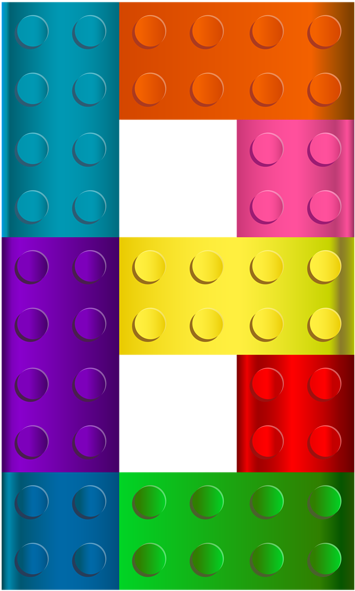 Lego Number Eight Png Transparent Clip Art Image - Lego Numbers Png (360x600), Png Download