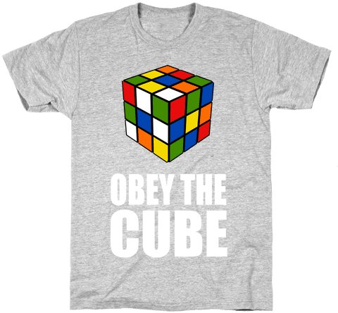 Obey The Cube Mens T-shirt - Gym Buddy T Shirt (484x484), Png Download