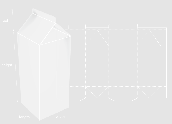 Download Completely Custom Sized Template For A Milk Carton - Water