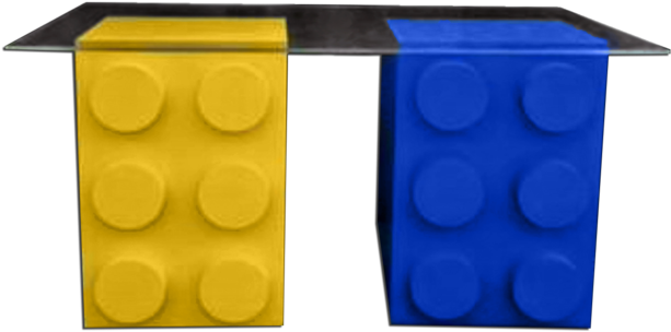 Lego Table - Coffee Table (620x616), Png Download