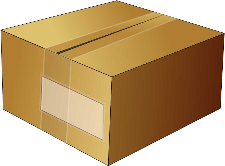 Box Cardboard Carton Sealed Taped Package - Package Clipart (457x340), Png Download