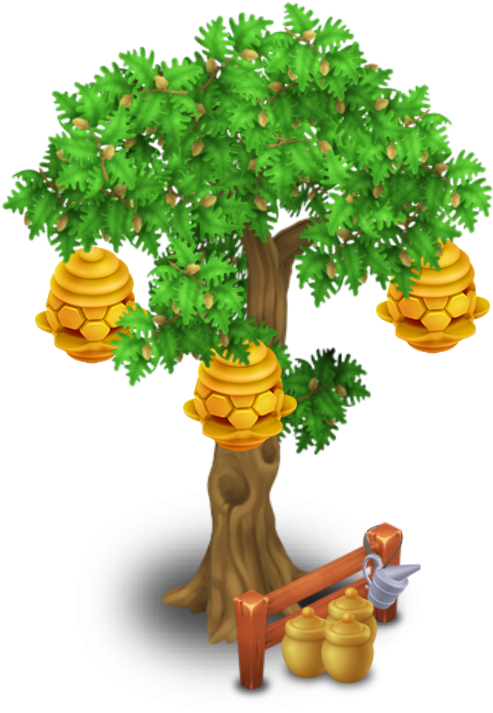 Beehive Tree Stage 3 - Hay Day Beehive Tree (712x712), Png Download