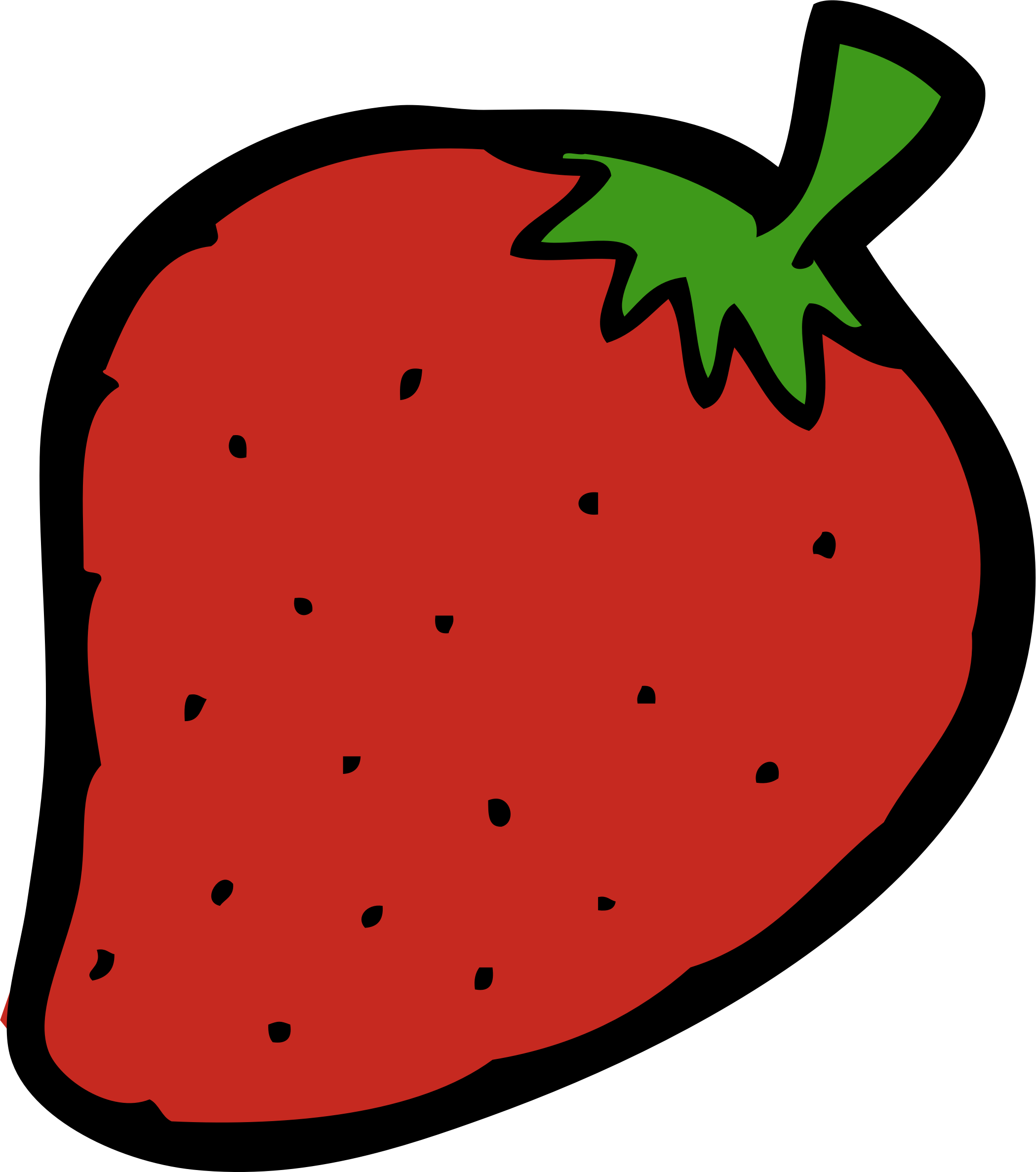 Strawberries Clipart Pdf - Strawberry Clip Art (2098x2373), Png Download