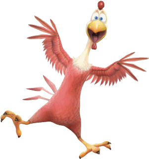Peck The Rooster - Chicken From Back At The Barnyard (400x400), Png Download