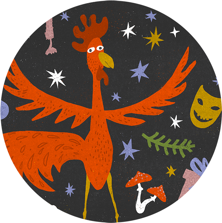 A New Year Postcard/poster/calendar For The Red Rooster - Red Rooster (800x800), Png Download