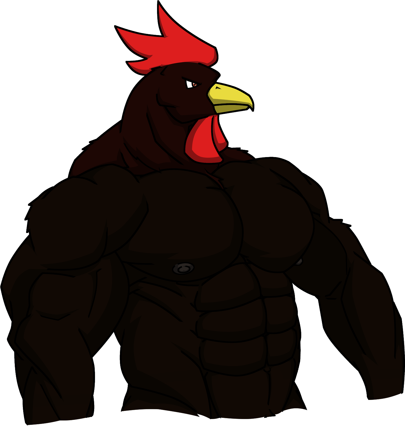 Black Rooster - Chicken (1500x1500), Png Download