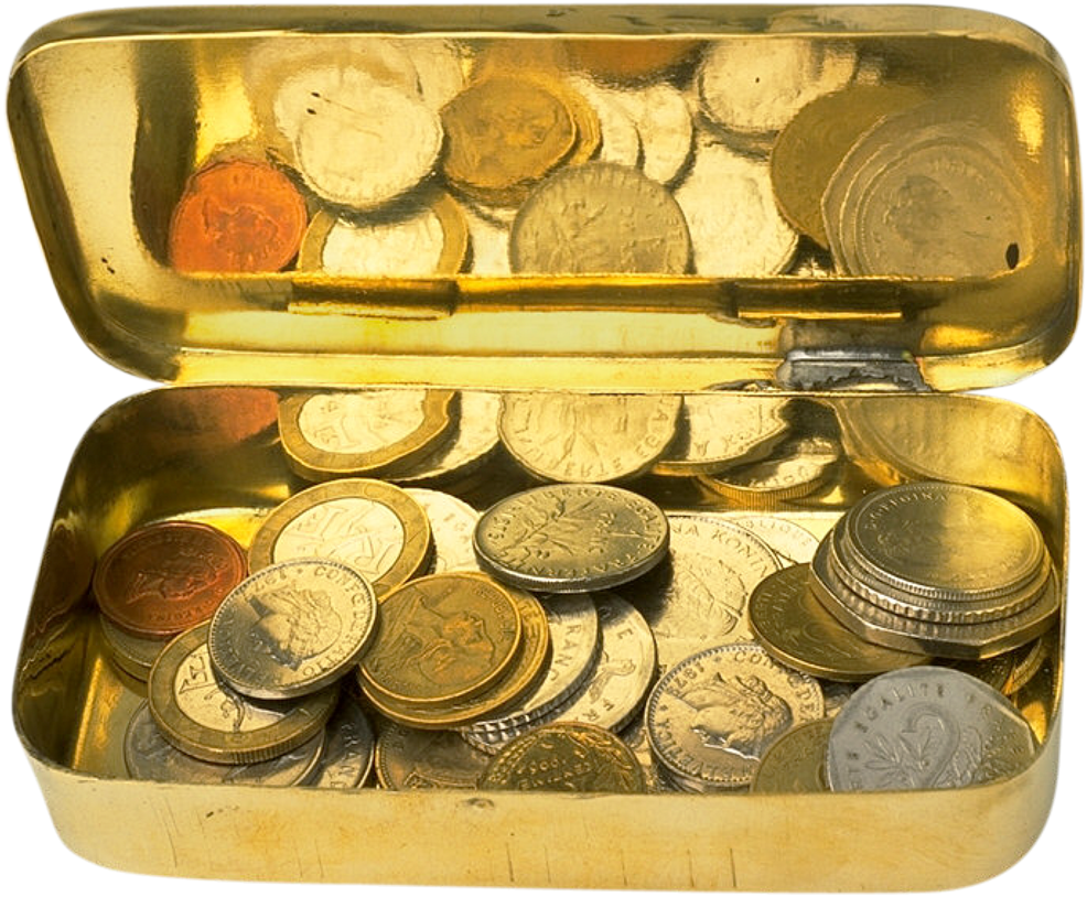 Old Coins Png Transparent Image - Gold Coins (500x421), Png Download