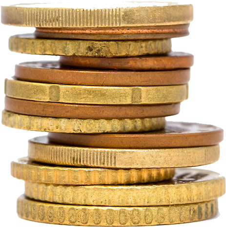 Coin Stack Png File - Stack Of Euro Coins (958x663), Png Download