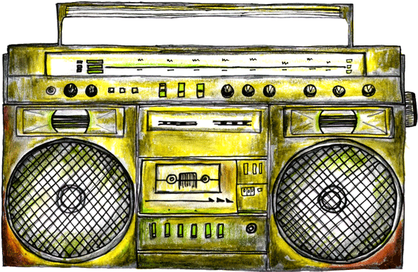 Old School Rap Radio - Old School Radio Png (600x397), Png Download