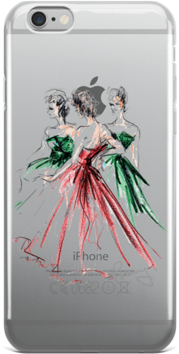 Rosemary Fanti Fashion Illustration Iphone Case - Iphone 7 Clear Case Ultra Thin Tpu Cover Protective (600x600), Png Download
