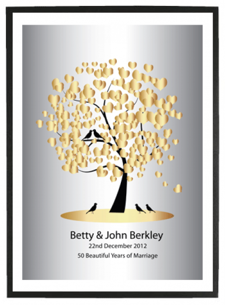Black Tree With Gold Leaves (620x620), Png Download