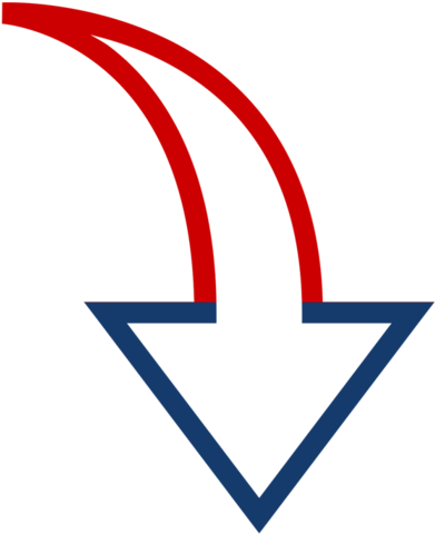 Red & Blue Small Arrow - Golf (1000x793), Png Download