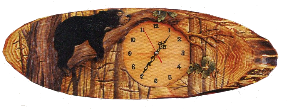 Buy For Only - Large Bear Wall Clock 35" X 9', Wildlife Clock (980x375), Png Download