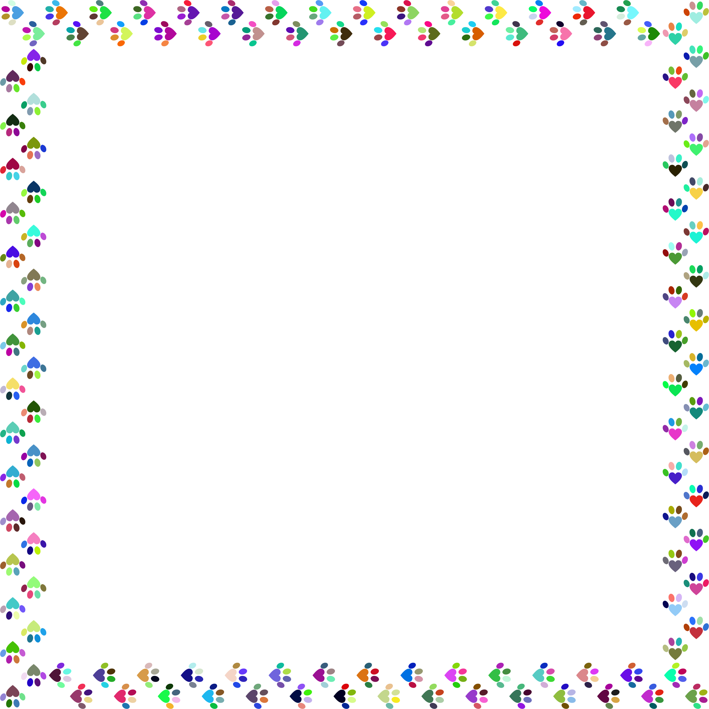 Big Image - Watercolor Confetti Border (2358x2358), Png Download