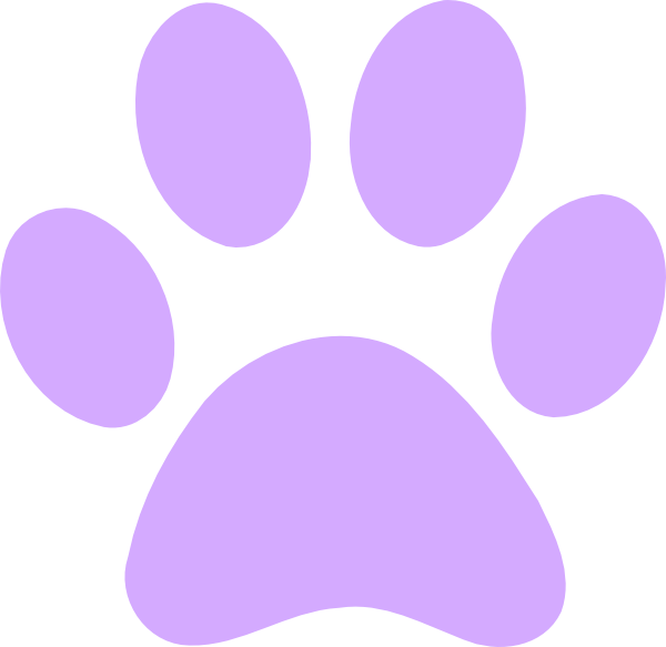 Bulldog Ravenna Foods Cat Pet Sitting Paw - Purple Paw Print Clip Art (600x583), Png Download