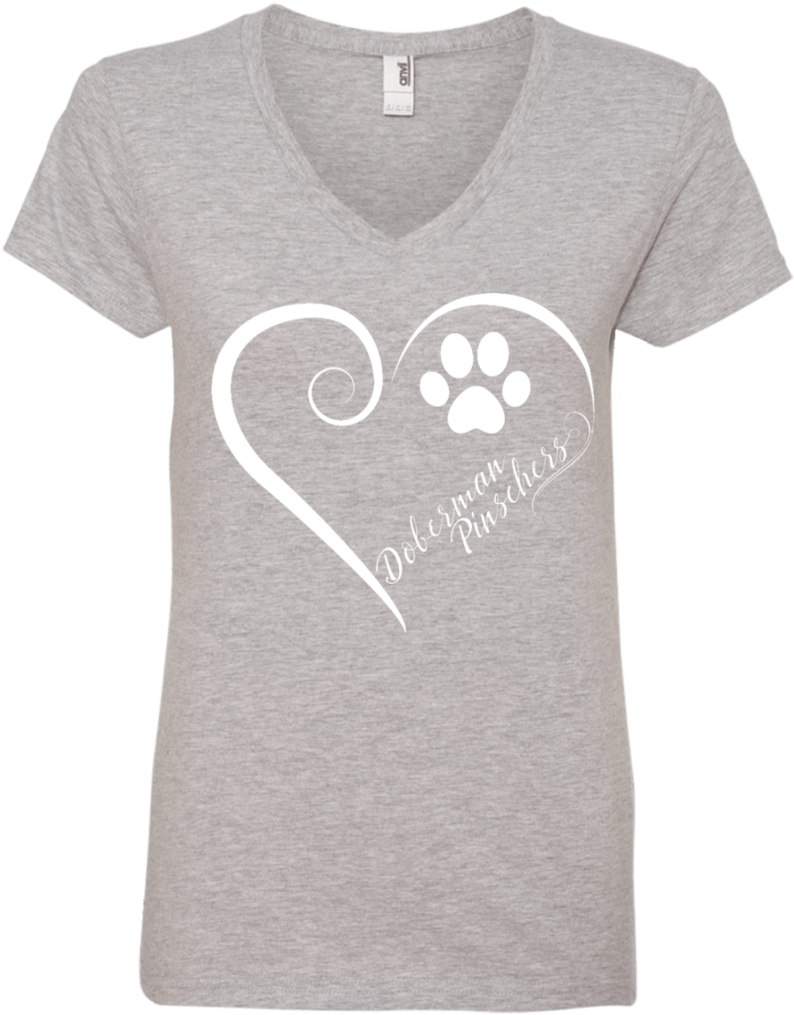 Doberman Pinscher, Always In My Heart Ladies V Neck - Pizza Guy Ladies Shirt (1024x1024), Png Download