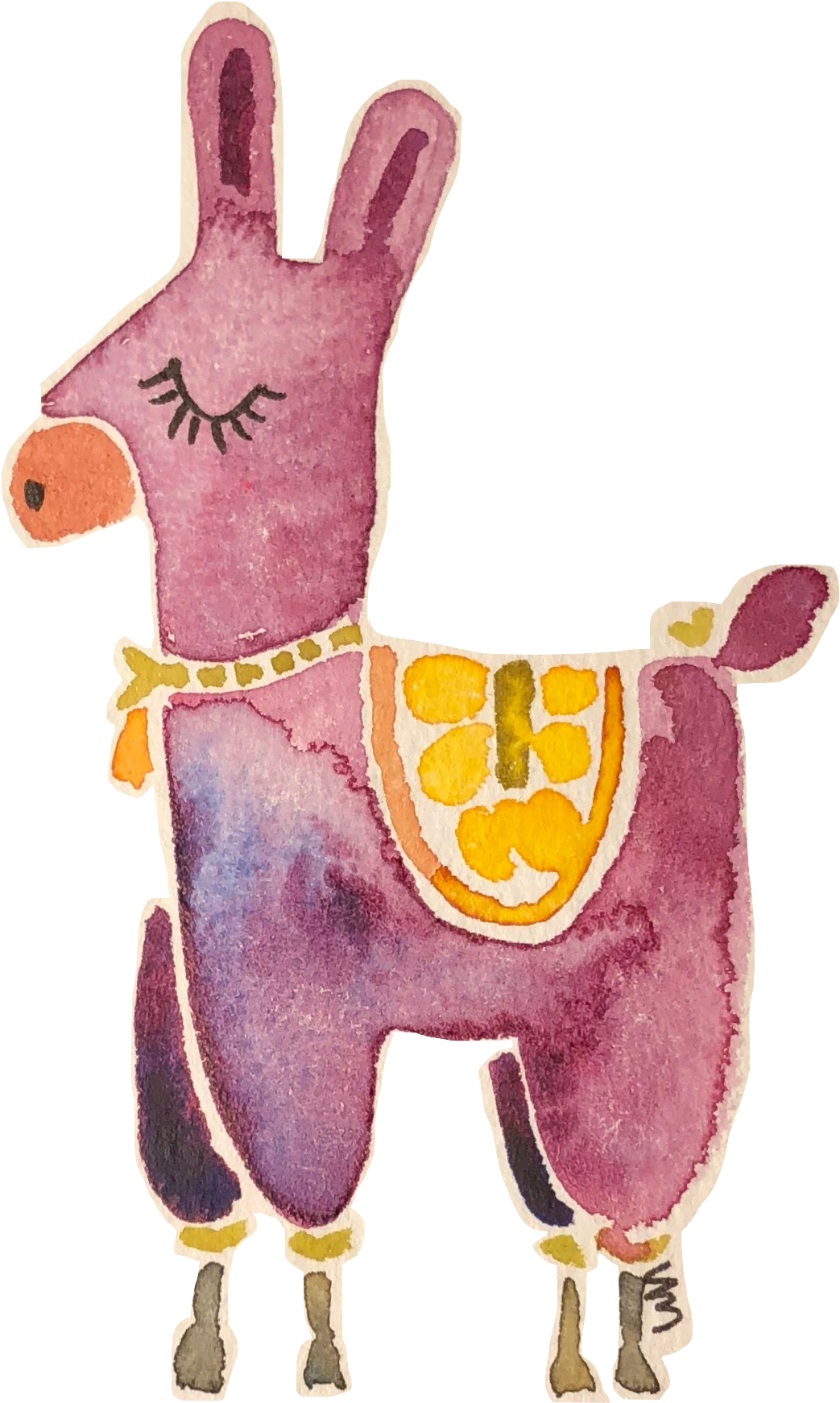 Llama1 - Embroidery (1082x1818), Png Download