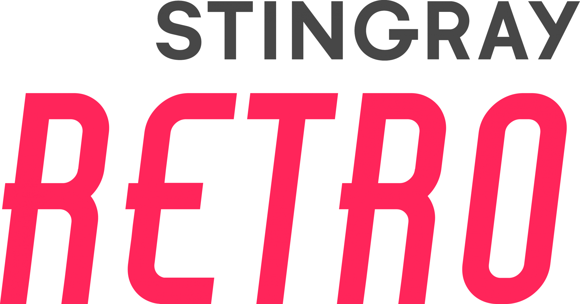 Stingray Retro - Stingray Retro Logo (2000x1049), Png Download