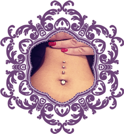 Belly Piercing - Png Round Border Vector Wedding (500x539), Png Download