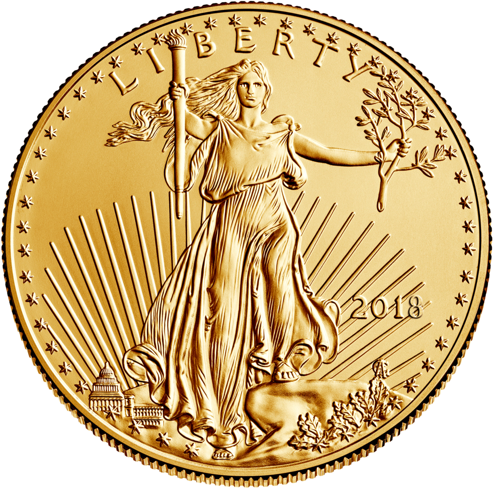 2018 $10 American Eagle Gold, Bu Mint Condition (1000x1000), Png Download