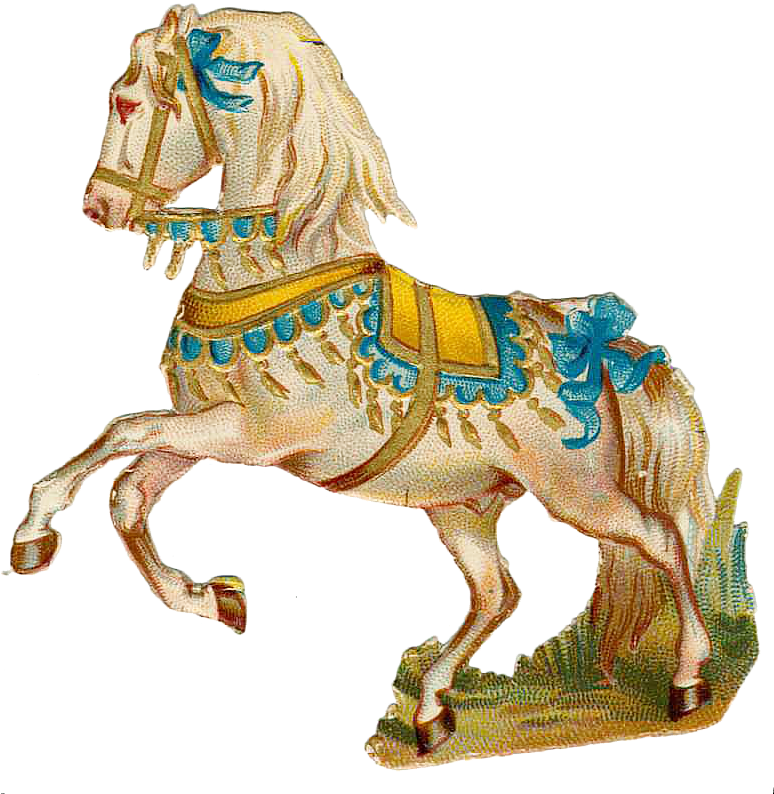 Horse Clown Illustration Download - Vintage Circus Horse Vector (773x809), Png Download