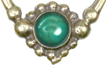 Septum Piercing Fake Nose Ring Spiral Arch Abalone - 16g Brass Hanging Septum 9mm Ring Diameter Nose Afghan (350x216), Png Download