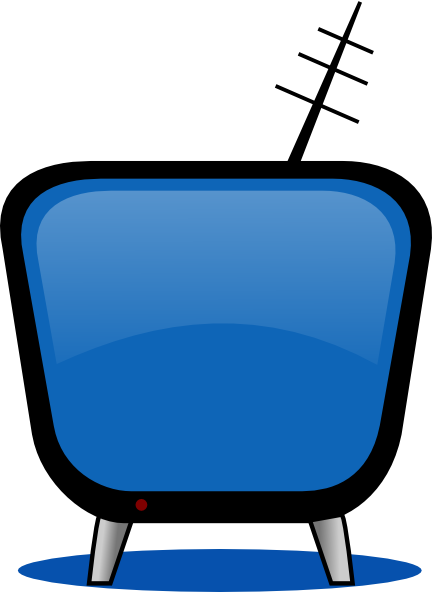 Retro Tv Blue Svg Clip Arts 432 X 592 Px (432x592), Png Download