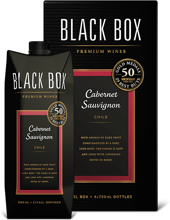 Cabernet Sauvignon Box Wine - Black Box Pinot Noir 500ml (554x706), Png Download