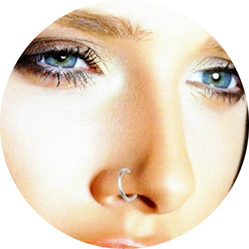 Download Nose Piercing Open Circular Nose Ring Titanium Black 10mm Diameter Full Size PNG