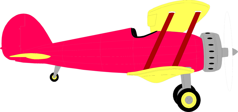 Picture Freeuse Library Biplane Clipart - Biplane Clipart Transparent Background (958x453), Png Download