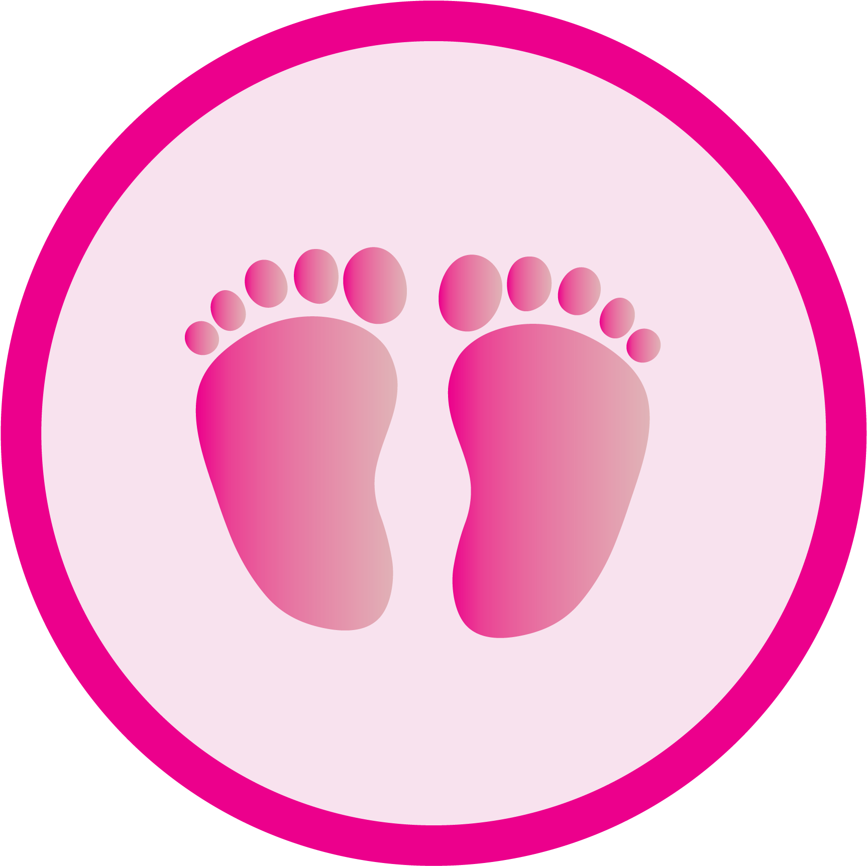 Pink Clipart Baby Foot - Kicks Counter (1772x1772), Png Download