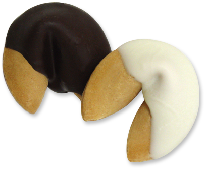 Chocolate Dipped Fortune Cookies Png (408x335), Png Download