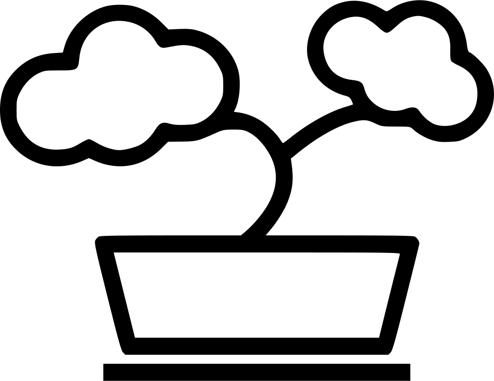 Bonsai Tree Plant Small Pot Flower Comments - Flowerpot (980x756), Png Download