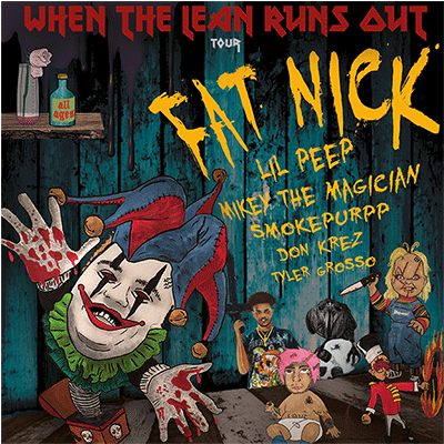 Smokepurpp Travisscott Guccimane Lilpump Interesting - Fat Nick When The Lean Runs Out Tour (678x399), Png Download