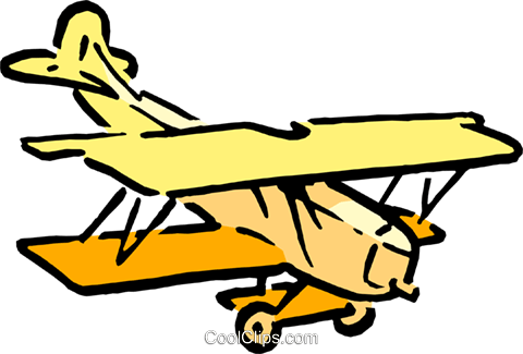 Cartoon Biplane Royalty Free Vector Clip Art Illustration - Aereo Gif (480x325), Png Download