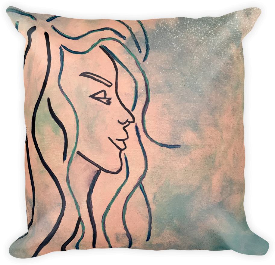 Image Of Her Pillow - Printing (1000x1000), Png Download