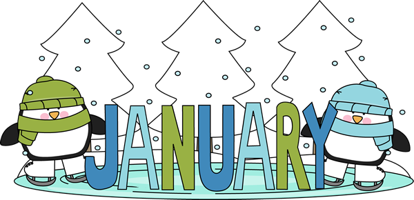 2017 Clipart January Png Freeuse Download - Month Of January Clipart (600x290), Png Download