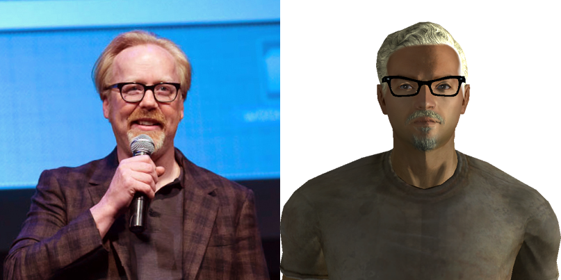 Adam Savage - Fnv Adam (807x403), Png Download