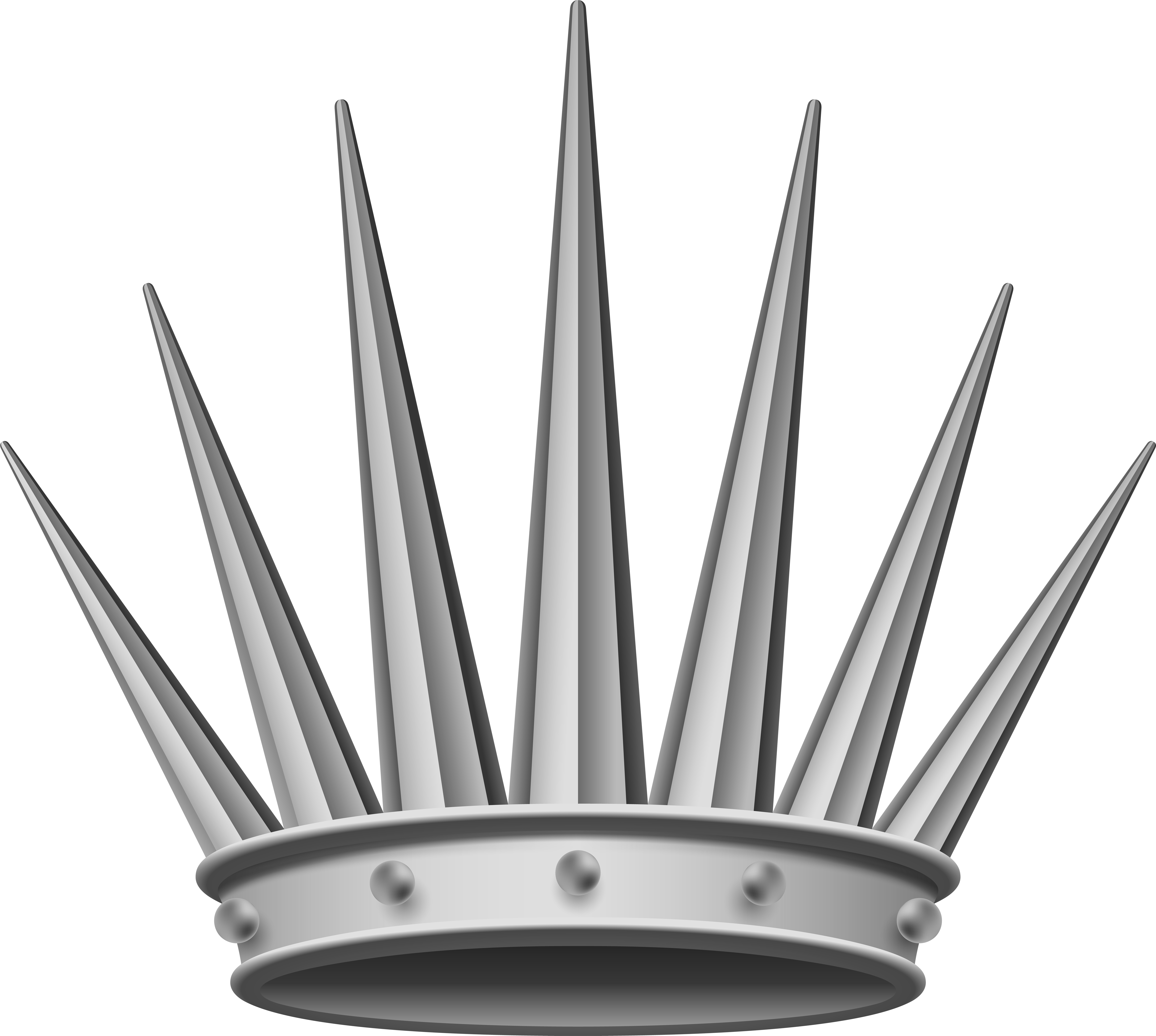 Silver Crown Transparent Png Clip Art Image (8000x7169), Png Download