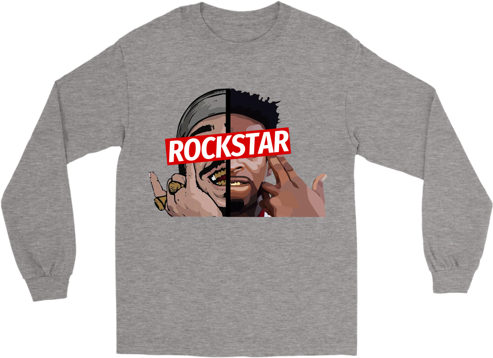21post Post Malone 21 Savage Rockstar Rap Long - Sale By Loveshirtsbfy Chance The Rapper Chicago Hip (1024x1024), Png Download