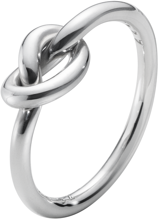 Georg Jensen Silver Love Knot Ring - Love Knot Bangle Georg Jensen (600x600), Png Download