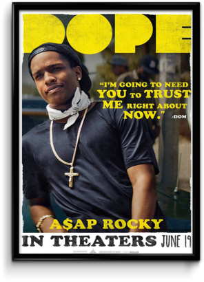 A$ap Rocky Dope Poster - Press Pass Collectibles Tony Revolori Dope Signed Authentic (383x479), Png Download