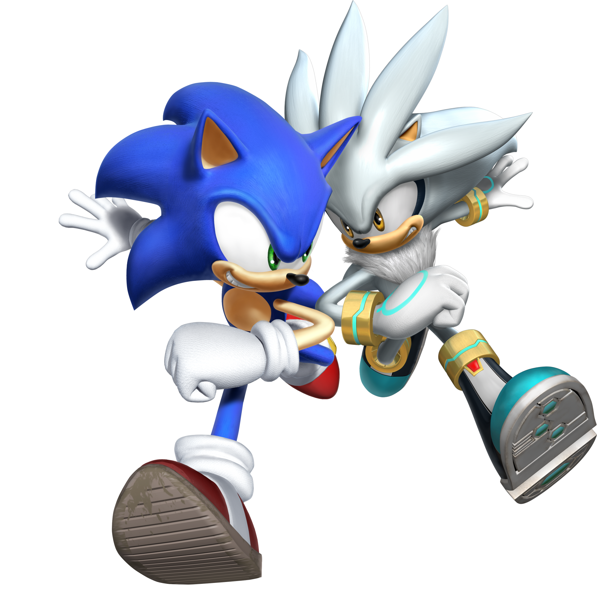 Sonic The Hedgehog - Sonic And Silver (1931x1965), Png Download