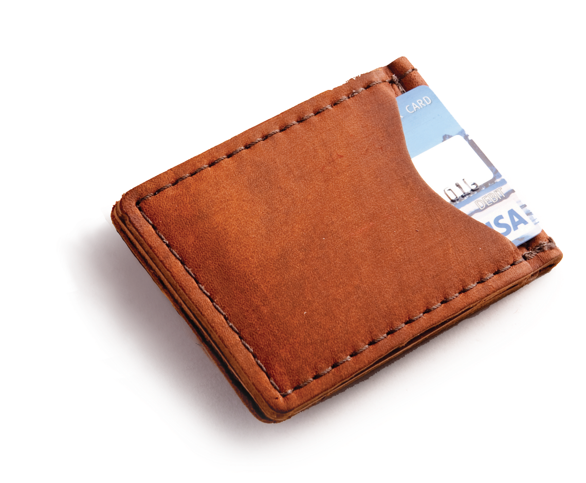 Leather Wallet/money Clip - Bag (600x455), Png Download