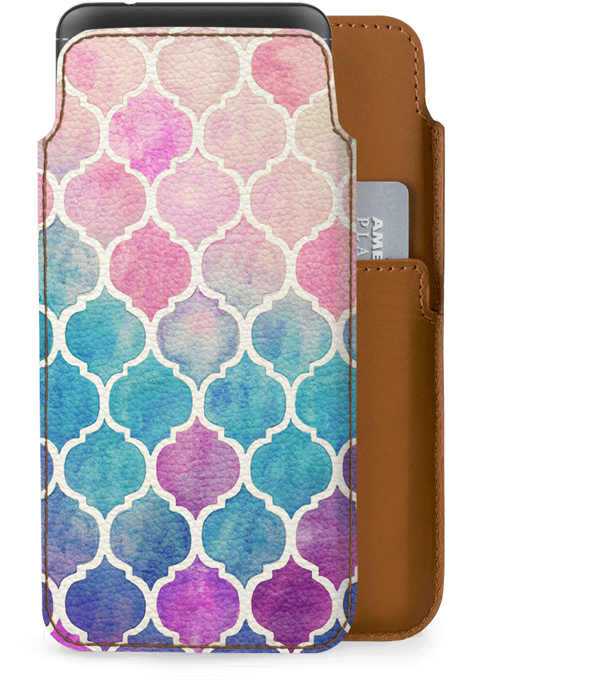 Dailyobjects Rainbow Pastel Watercolor Moroccan Real - Pillow Turquoise And Pink (1000x1000), Png Download