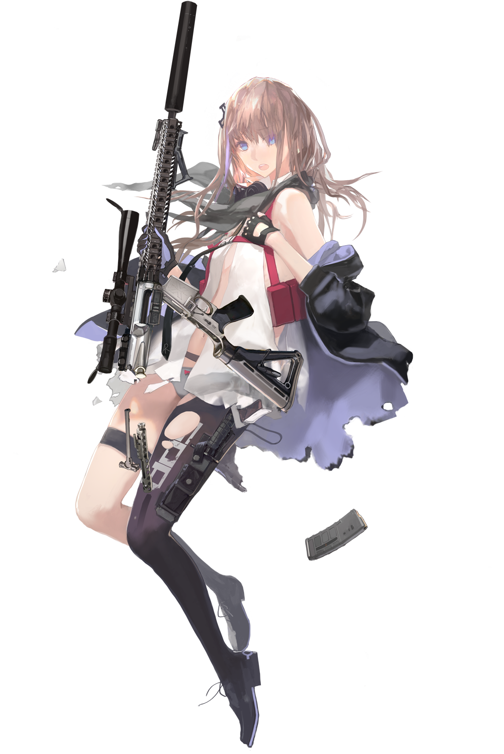St Ar15 Dmg - Girls Frontline Barrett M107 (1191x1536), Png Download