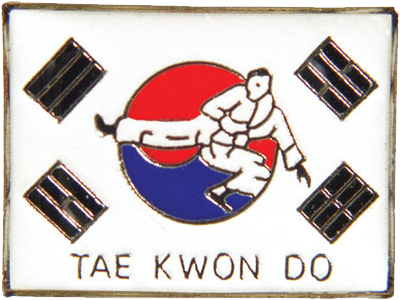 Purchase Korean Flag Taekwondo Pin - Korean Flag Taekwondo (400x400), Png Download