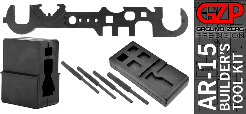 Ar 15 Builder's Tool Kit Vise Blocks Wrench Punch Set - Tool (966x441), Png Download
