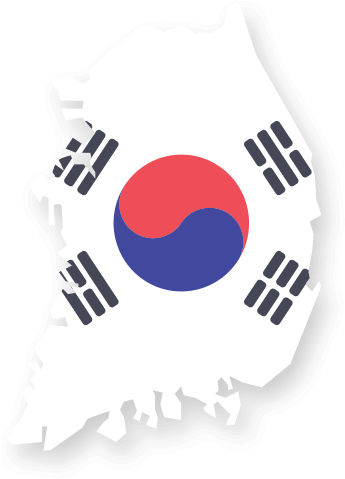Korea Flag Korea Store - South Korea Flag (351x485), Png Download